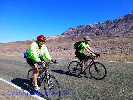 Cheryl and Greg ride to Badwater